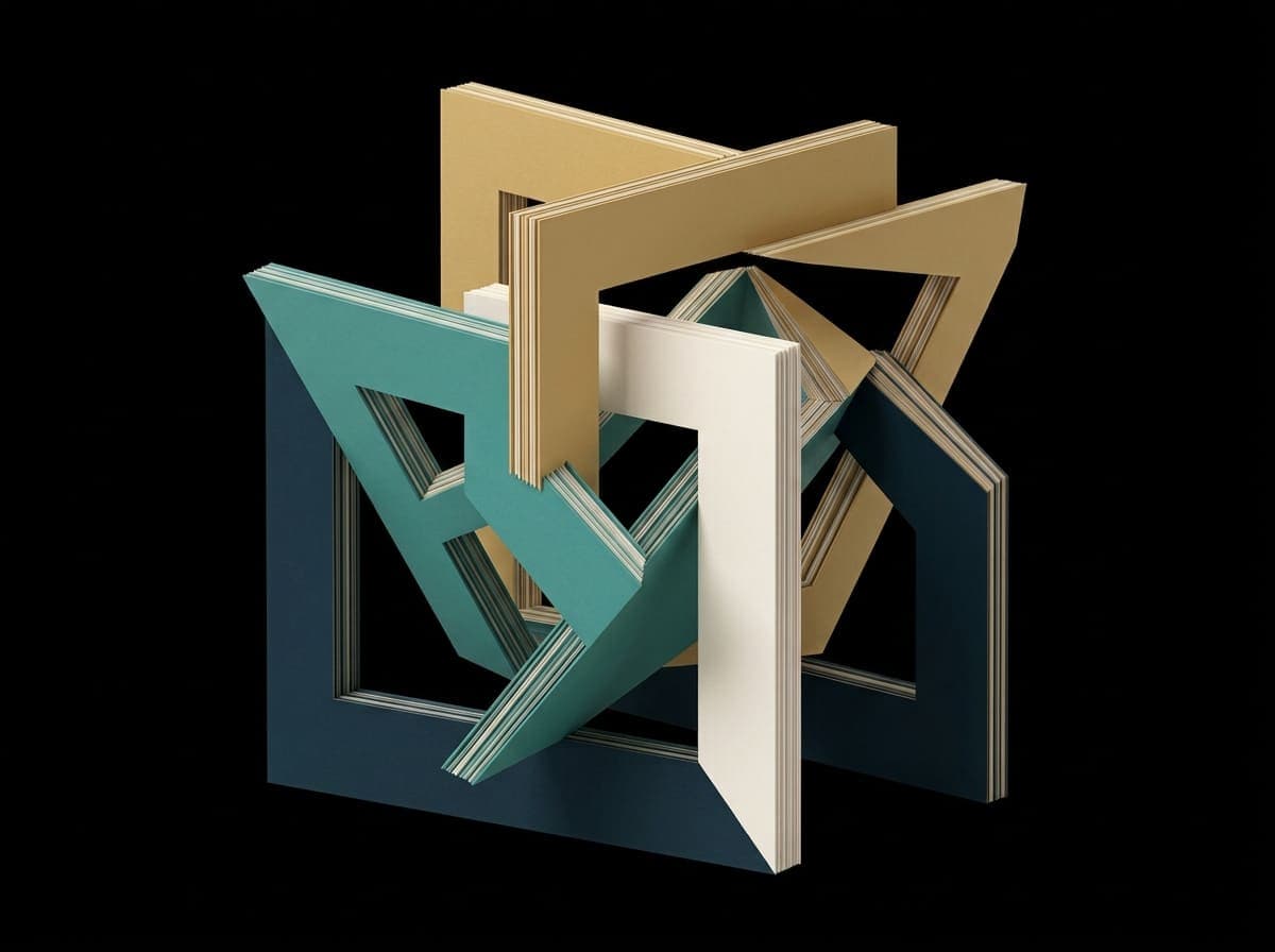 Interlocking architectural forms representing an integrated system